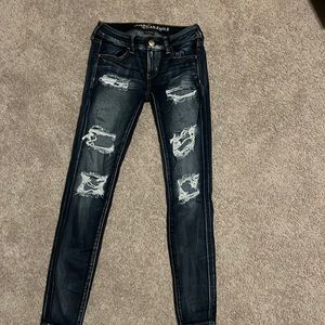American eagle ripped skinny jeans